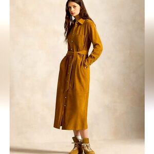 Lauren RALPH LAUREN DRESS SOLID FAUX SUEDE size 16W